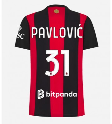 AC Milan Strahinja Pavlovic #31 Hjemmebanetrøje Dame 2026-27 Kortærmet